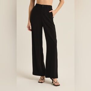 Z SUPPLY Black Micah Linen Pant, XS